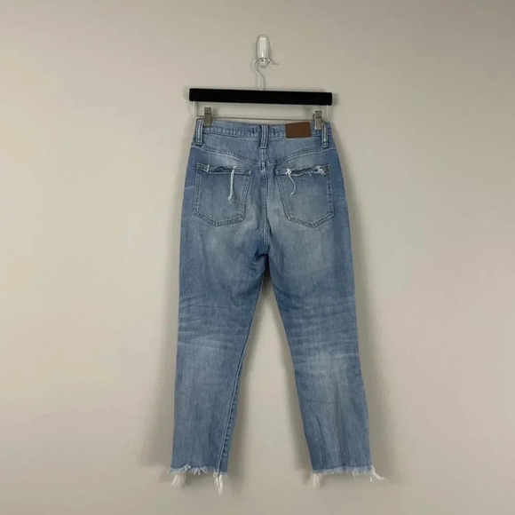 Madewell The Perfect Vintage Distressed Raw Hem Jeans Size 26 - Picture 2 of 8